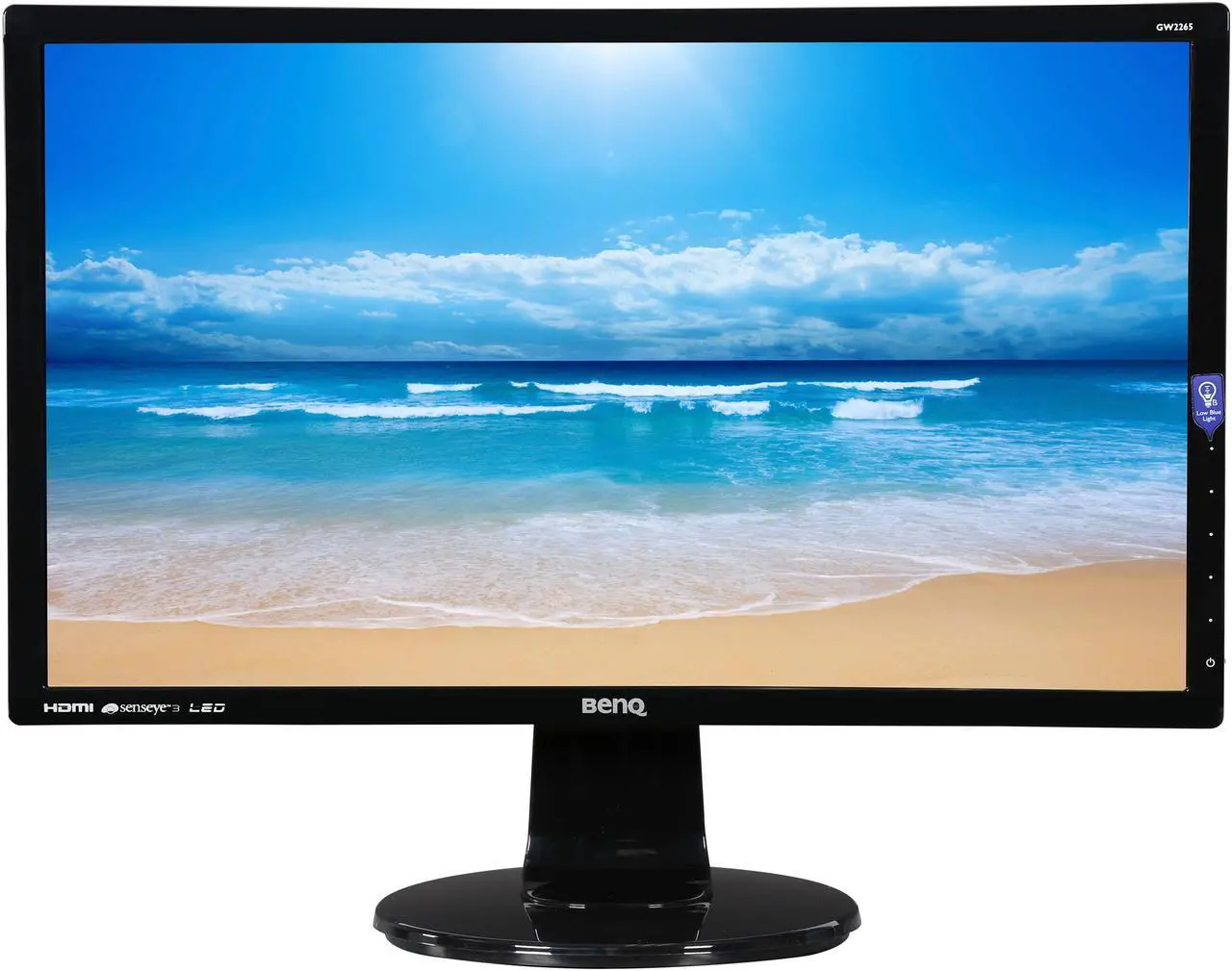 Alt view image 2 of 8 - BenQ GW2265HM Black 21.5" 6ms (GTG) Widescreen LED Backlight LCD Monitor, 250 cd/m2 DCR 20,000,000:1 (3000:1), Built-in Speakers, VESA Mountable, D-Sub DVI HDMI