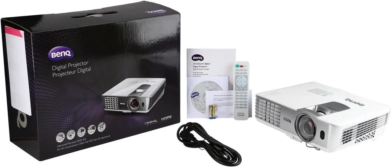Alt view image 10 of 9 - BenQ HT1085ST Full HD 1920 x 1080, 2200 ANSI Lumens, Dual HDMI / MHL inputs, Lens Shift, Low lag time, 6X RGBRGB Color wheel, Optional Wireless HDMI Connectivity, 10W Speakers, 3D Ready DLP Home Theat