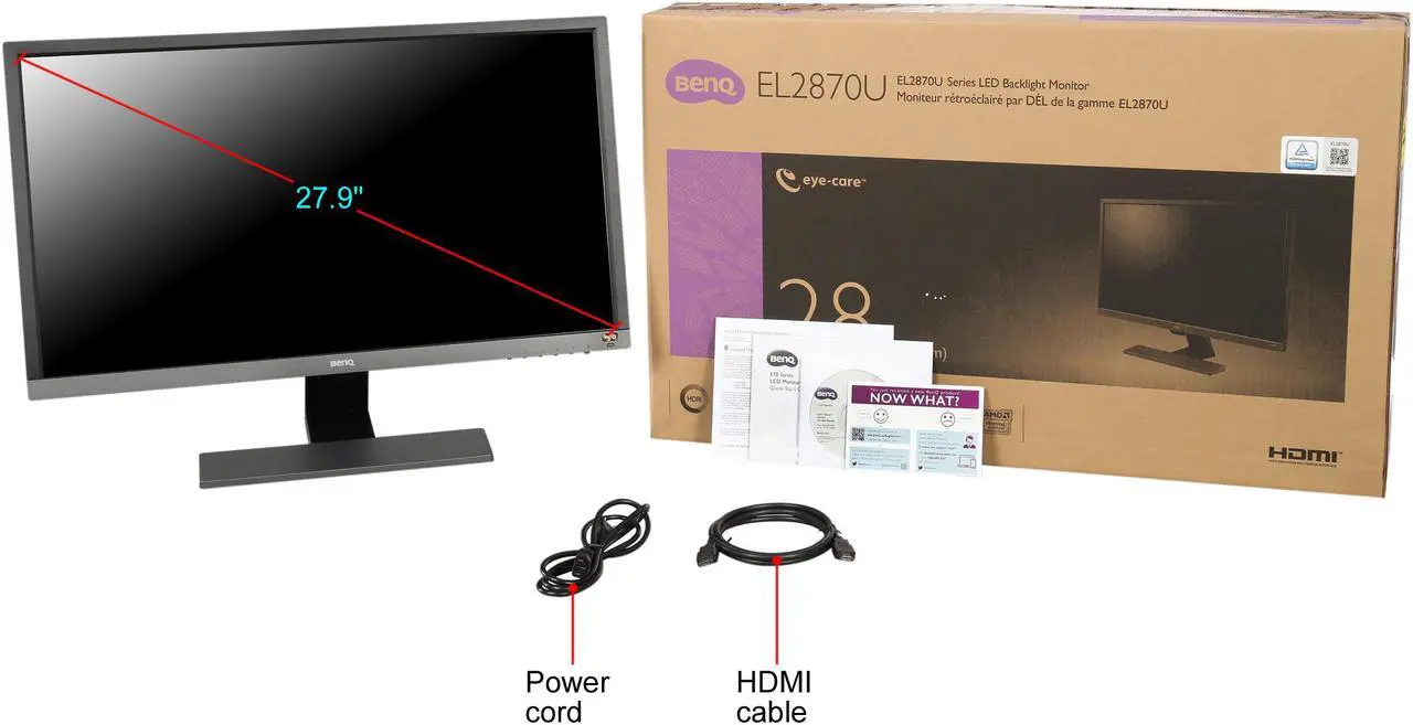Alt view image 16 of 15 - BenQ EL2870U 28" (Actual size 27.9") 3840 x 2160 4K Resolution 1ms 2x HDMI DisplayPort AMD FreeSync Built-in Speakers Flicker-Free Low Blue Light HDCP Support LED Backlit Gaming Monitor