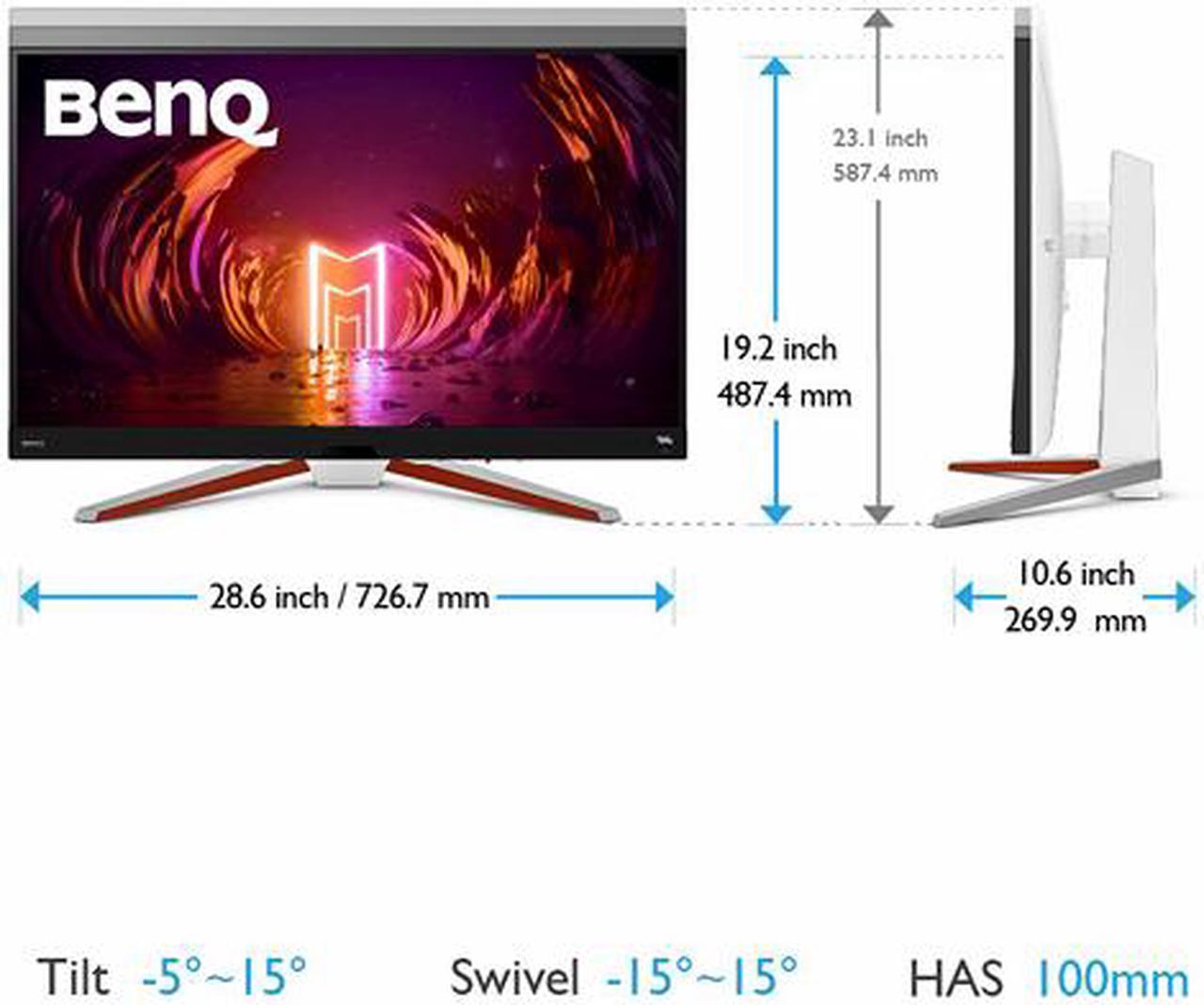 Alt view image 8 of 12 - BenQ 32" 144 Hz IPS UHD Gaming Monitor FreeSync Premium Pro (AMD Adaptive Sync) 98% DCI-P3, 99% AdobeRGB HDMI, DisplayPort, USB, Audio MOBIUZ EX3210U
