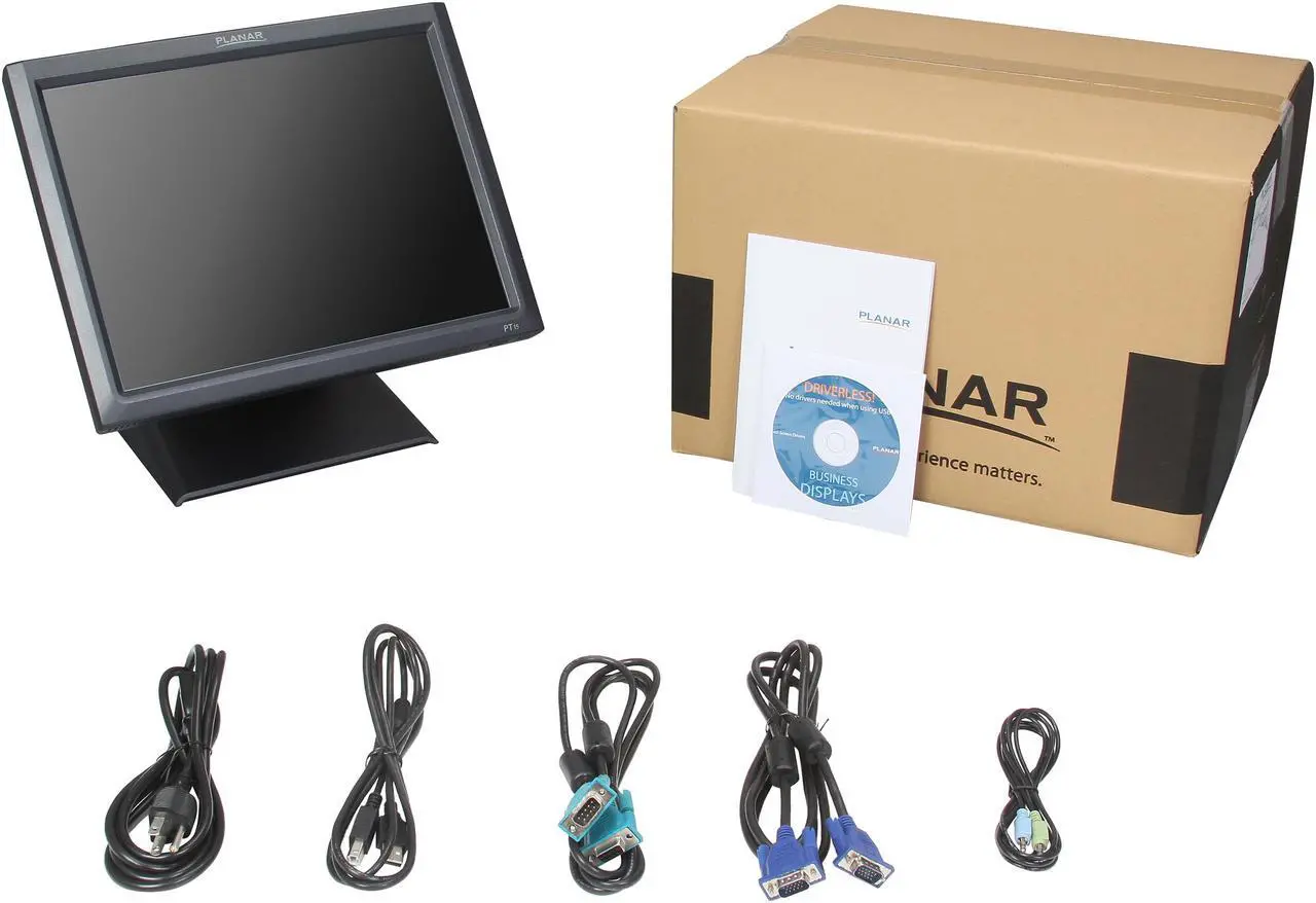 Alt view image 8 of 8 - Planar 997-5967-00 PT1545R 15-inch 5-Wire Resistive POS Touch Screen Monitor