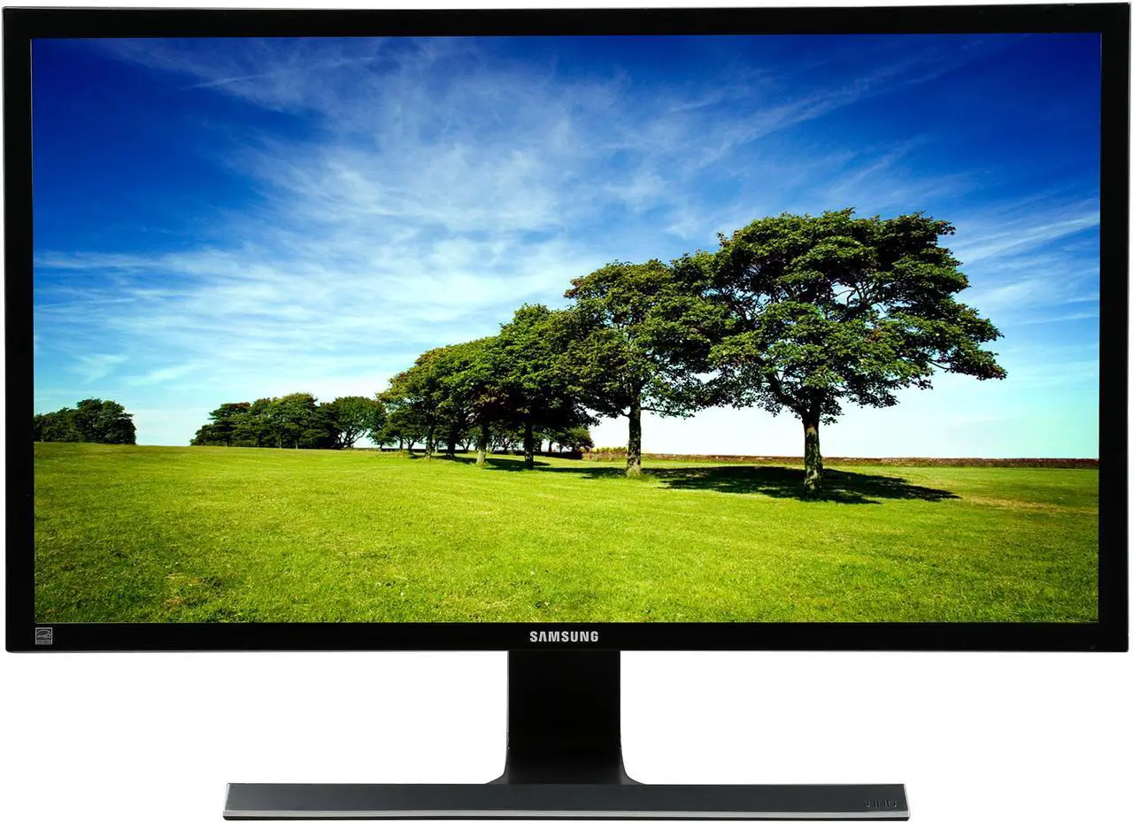 Alt view image 2 of 7 - SAMSUNG U28E590D Black 28" 4K UHD Widescreen LCD/LED Monitor, AMD FreeSync 1ms, 370 cd/m2 DCR Mega Infinity (1000:1), VESA Mountable, HDMI DisplayPort