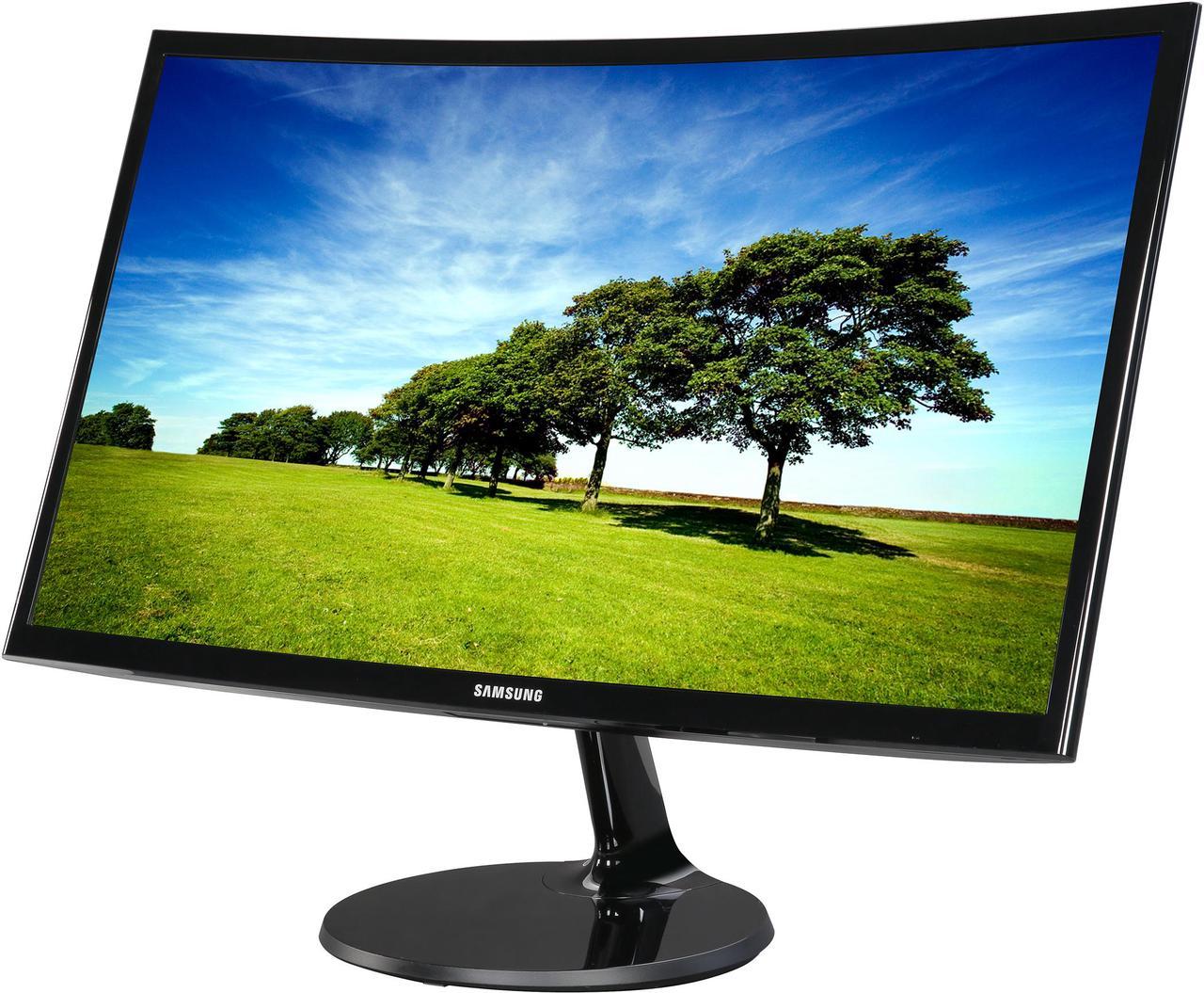 SAMSUNG 390 Series C24F390 Glossy Black 24" HDMI Widescreen LCD/LED Monitor, AMD FreeSync, 250cd/m2 DCR Mega Infinity (3000:1), VESA Mountable, D-Sub, HDMI