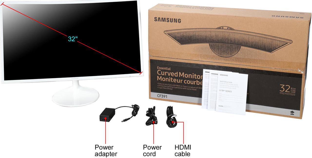 Alt view image 8 of 7 - SAMSUNG 391 Series C32F391 Glossy White 32" Widescreen LED Backlight LCD Monitor Curved