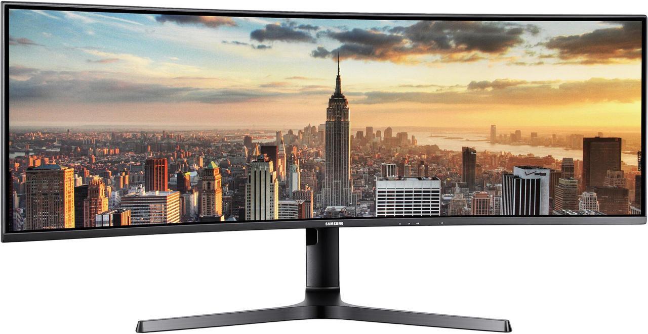 Alt view image 2 of 9 - SAMSUNG C43J890 43" 3840 x 1200 Double FHD 120Hz HDMI DisplayPort USB Type-C 32:10 Curved Super Ultra-Wide Monitor