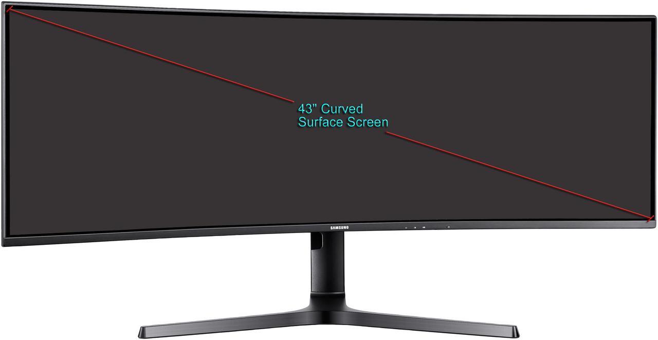 Alt view image 9 of 9 - SAMSUNG C43J890 43" 3840 x 1200 Double FHD 120Hz HDMI DisplayPort USB Type-C 32:10 Curved Super Ultra-Wide Monitor