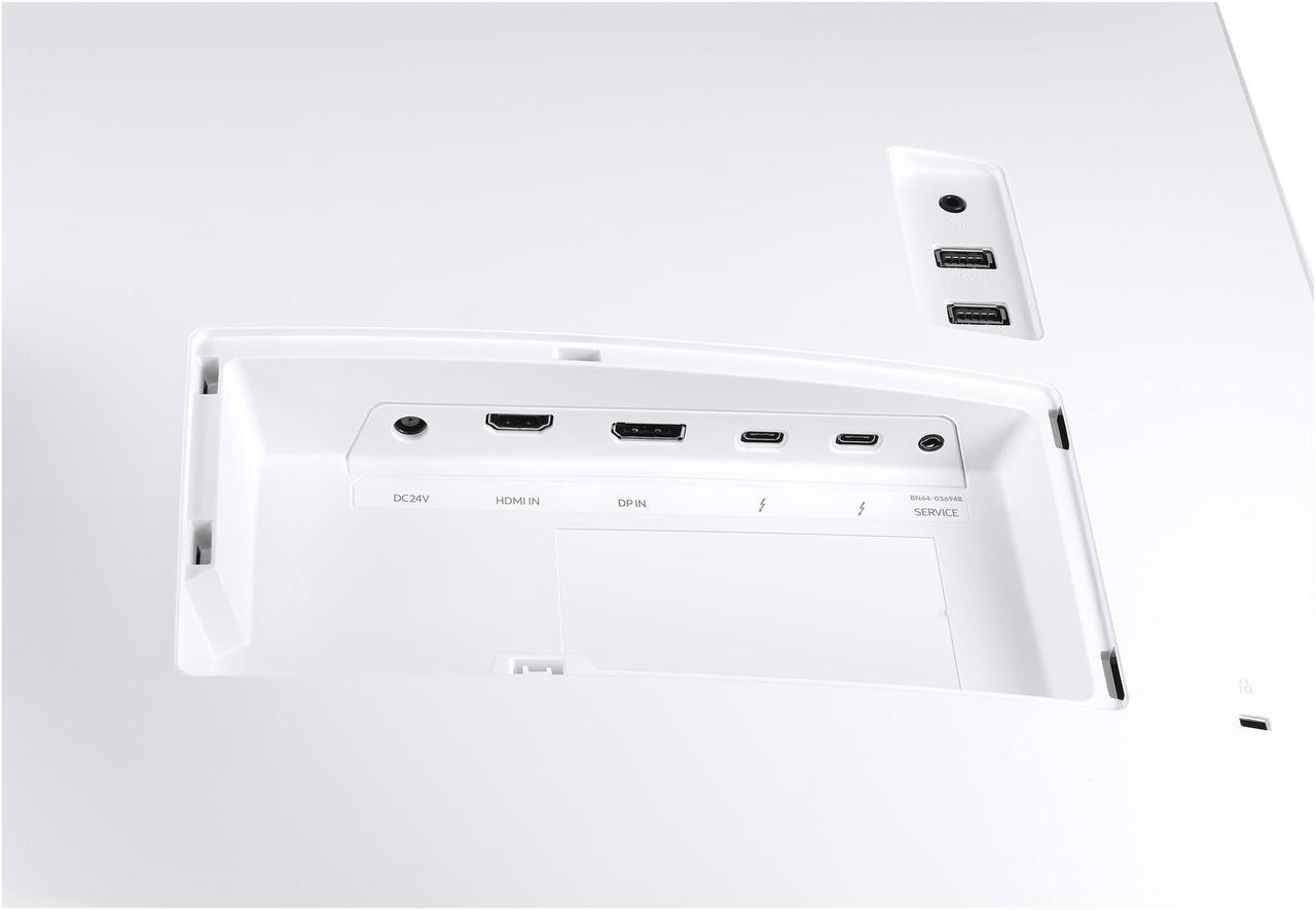 Alt view image 18 of 20 - SAMSUNG CJ79 ViewFinity LC34J791WTNXZA 34" 3440 x 1440 WQHD 2K 100Hz Computer Monitor Thunderbolt 3 Daisy Chain QLED HDMI USB Hub Height Adjustable Stand