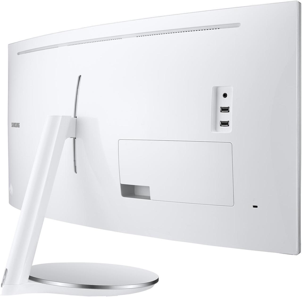 Alt view image 12 of 20 - SAMSUNG CJ79 ViewFinity LC34J791WTNXZA 34" 3440 x 1440 WQHD 2K 100Hz Computer Monitor Thunderbolt 3 Daisy Chain QLED HDMI USB Hub Height Adjustable Stand