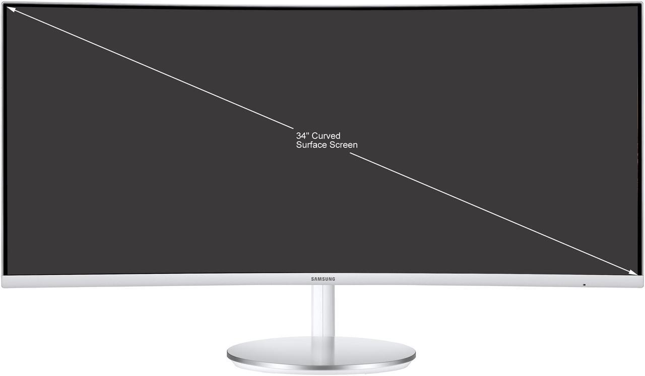 Alt view image 9 of 20 - SAMSUNG CJ79 ViewFinity LC34J791WTNXZA 34" 3440 x 1440 WQHD 2K 100Hz Computer Monitor Thunderbolt 3 Daisy Chain QLED HDMI USB Hub Height Adjustable Stand