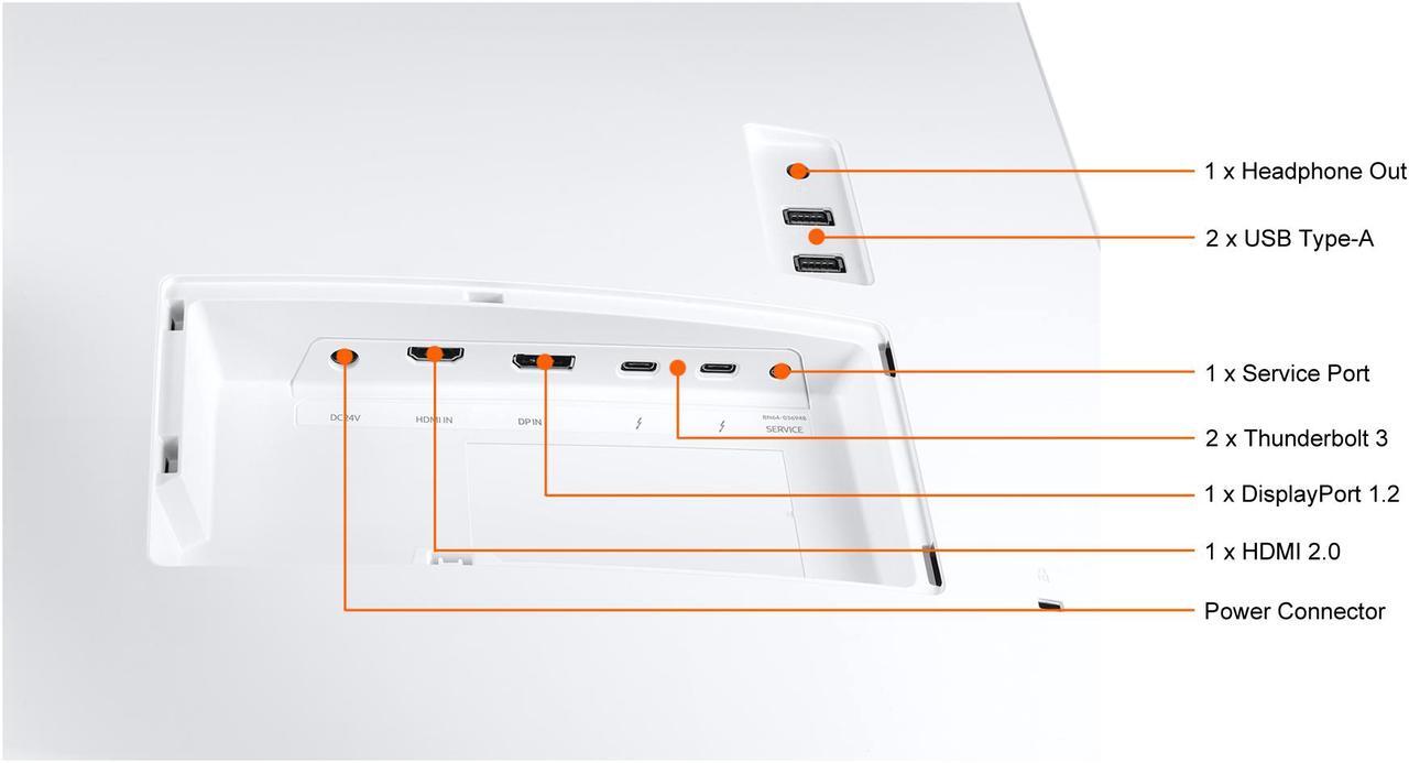 Alt view image 19 of 20 - SAMSUNG CJ79 ViewFinity LC34J791WTNXZA 34" 3440 x 1440 WQHD 2K 100Hz Computer Monitor Thunderbolt 3 Daisy Chain QLED HDMI USB Hub Height Adjustable Stand
