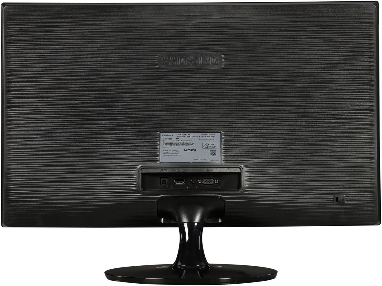 Alt view image 6 of 7 - Samsung S24D332 23.6" 1ms HDMI VGA Flicker Free Technology Widesscreen LED Backlight LCD Monitor