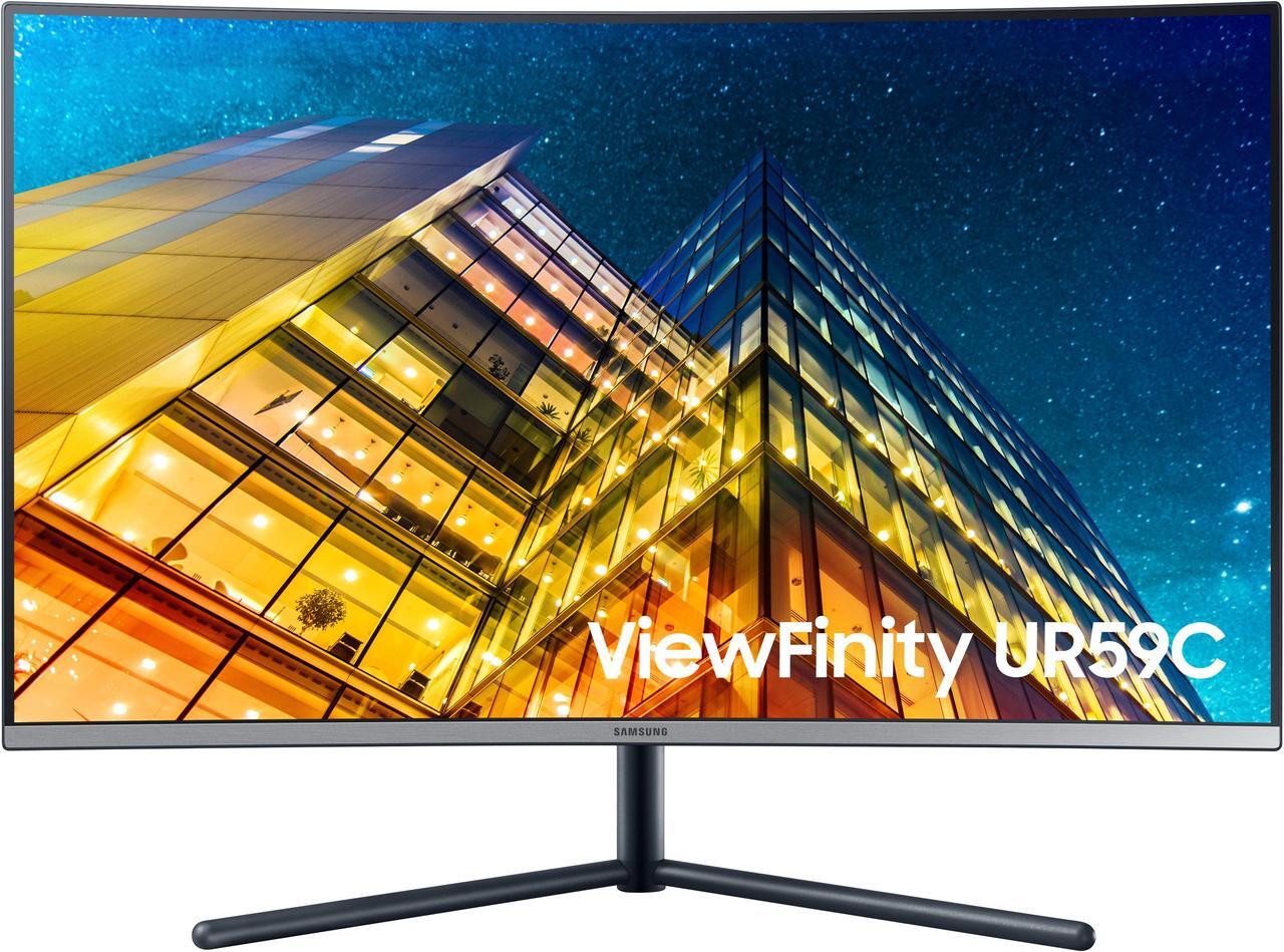 Alt view image 3 of 20 - Samsung UR59C ViewFinity LU32R590CWNXZA 32" (Actual size 31.5") Ultra HD 3840 x 2160 4K Resolution HDMI DisplayPort Flicker Free LED Backlit Curved LCD Monitor