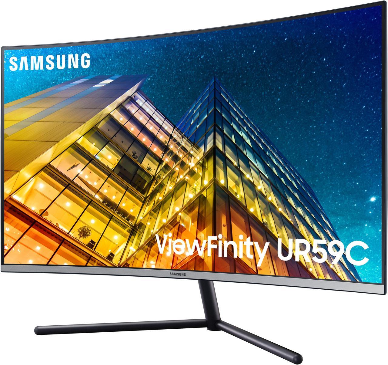 Alt view image 5 of 20 - Samsung UR59C ViewFinity LU32R590CWNXZA 32" (Actual size 31.5") Ultra HD 3840 x 2160 4K Resolution HDMI DisplayPort Flicker Free LED Backlit Curved LCD Monitor