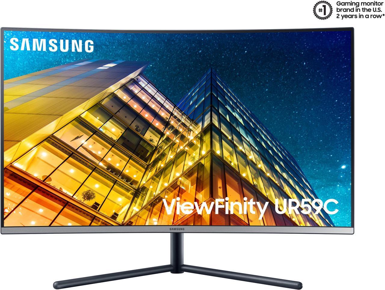 Alt view image 2 of 20 - Samsung UR59C ViewFinity LU32R590CWNXZA 32" (Actual size 31.5") Ultra HD 3840 x 2160 4K Resolution HDMI DisplayPort Flicker Free LED Backlit Curved LCD Monitor