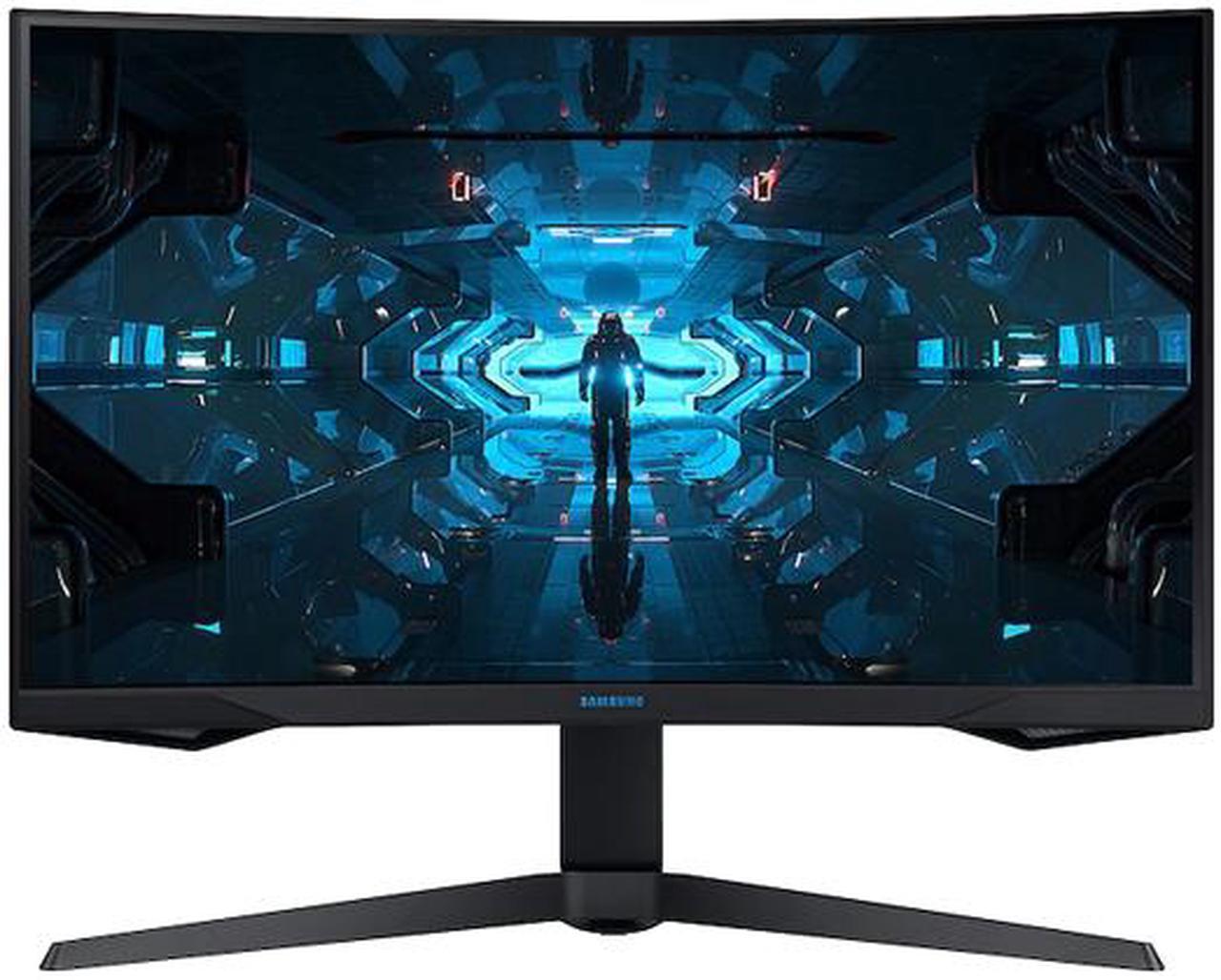 SAMSUNG Odyssey G7 LC27G75TQSNXZA 27" Quad HD 2560 x 1440 2K 240Hz 1ms 2 x DisplayPort, HDMI G-Sync Compatible Flicker-Free Backlit LED Curved Gaming Monitor