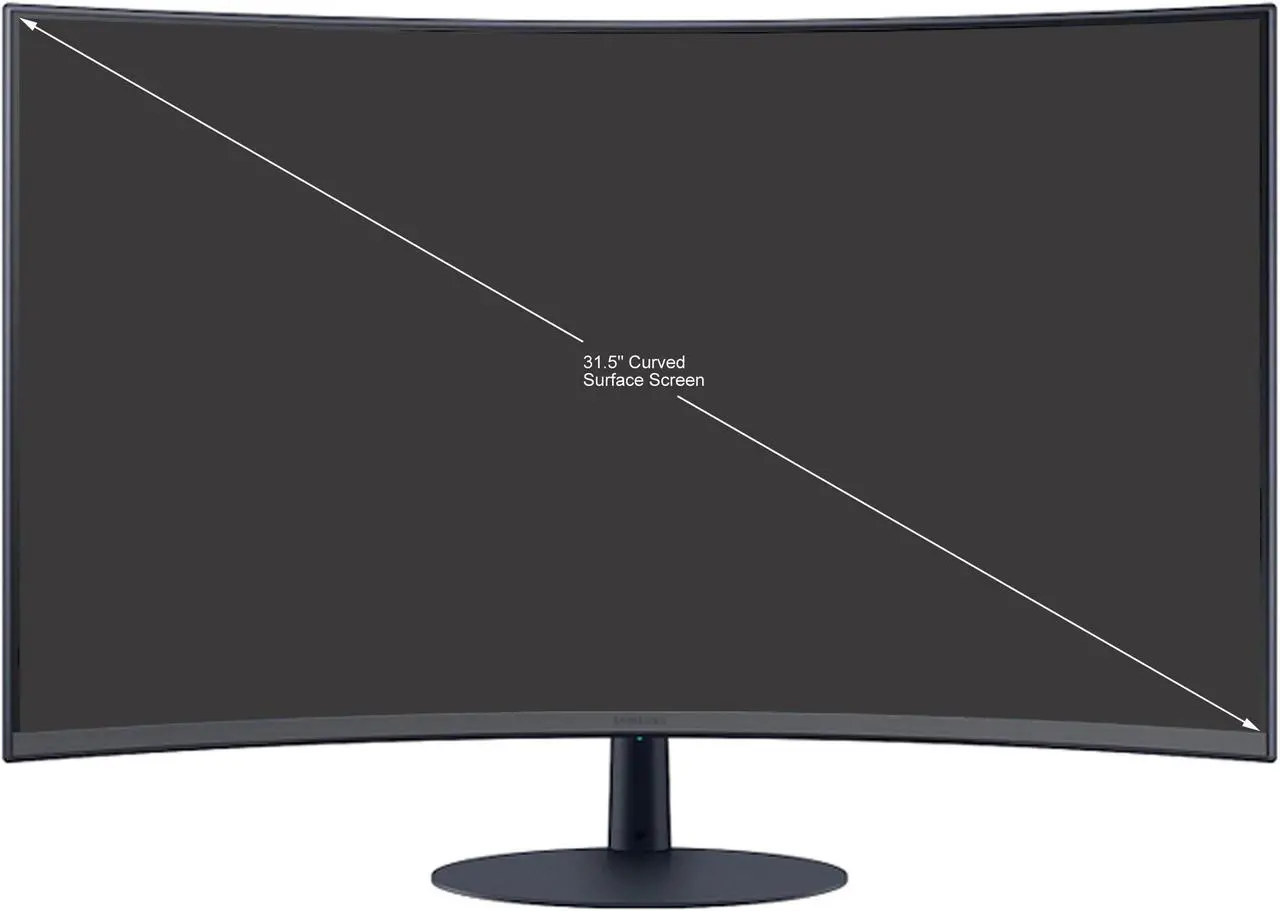 Alt view image 2 of 8 - SAMSUNG T55 Series LC32T550FDNXZA 32" (Actual size 31.5") Full HD 1920 x 1080 75Hz VGA, HDMI, DisplayPort FreeSync (AMD Adaptive Sync) Curved Monitor