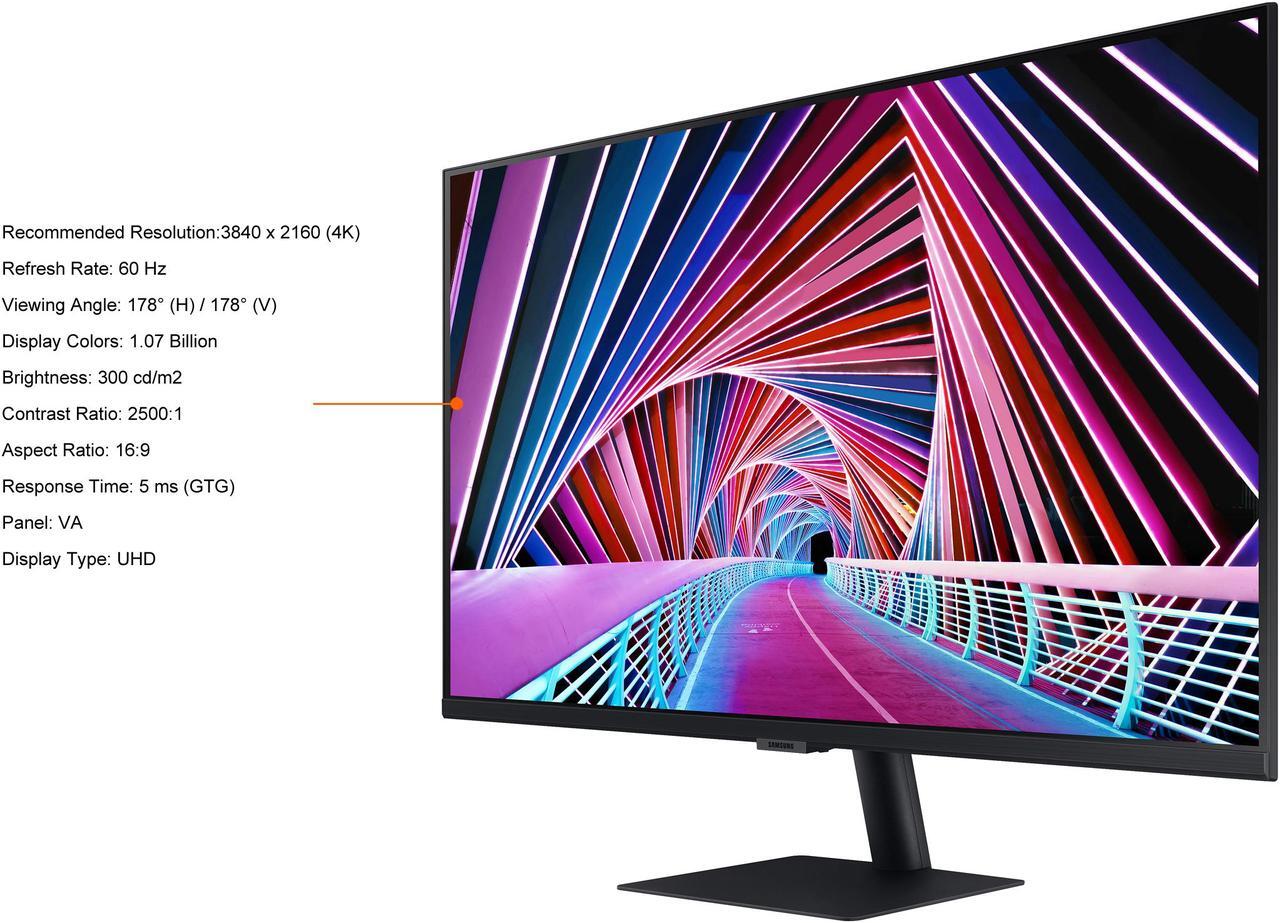 Alt view image 7 of 12 - SAMSUNG ViewFinity S70A LS32A700NWNXZA 32" UHD 3840 x 2160 (4K) Computer Monitor, Wide HDMI Monitor HDR 10 (1 Billion Colors), 3 Sided Borderless Design, TUV-Certified Intelligent Eye Care