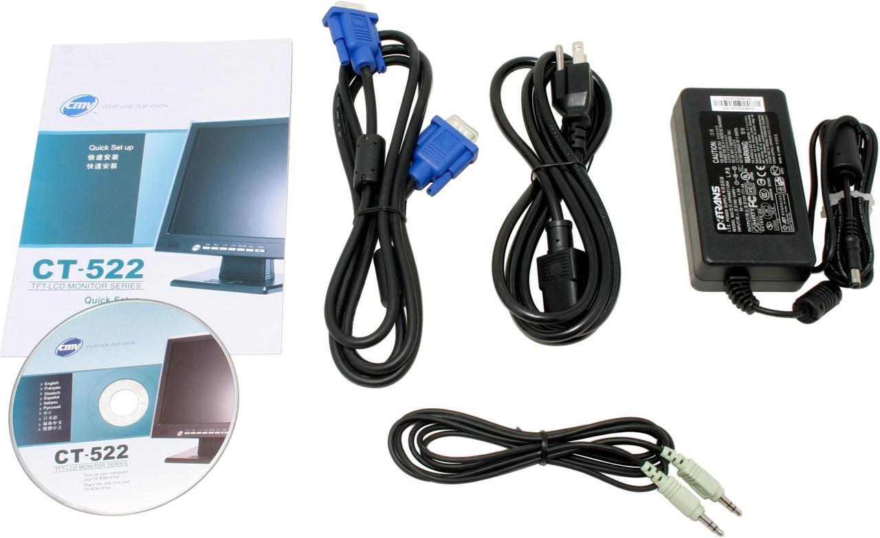 Alt view image 8 of 9 - CMV 15" Active Matrix, TFT LCD XGA LCD Monitor 16 ms CT-522A-Blue