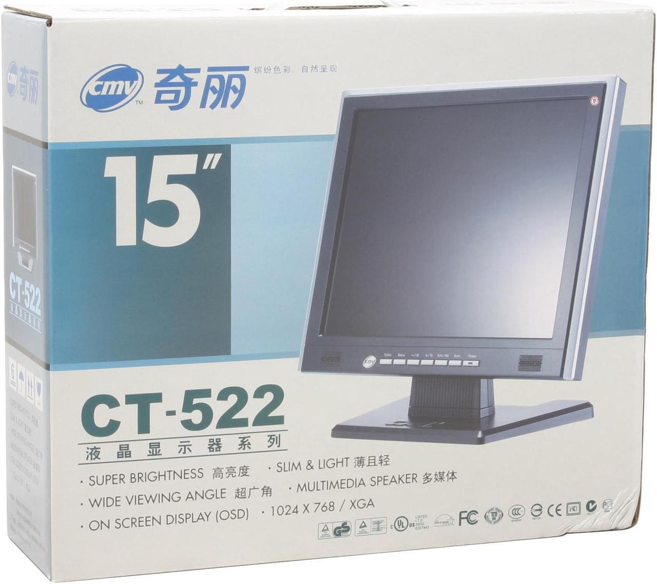 Alt view image 9 of 9 - CMV 15" Active Matrix, TFT LCD XGA LCD Monitor 16 ms CT-522A-Blue