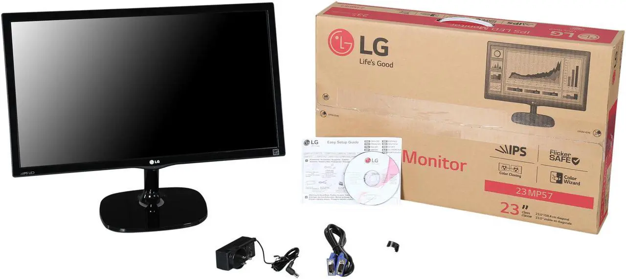 Alt view image 7 of 7 - LG 23MP57HQ-P Black 23" Class IPS Multi-Tasking Monitor 1920 x 1080 5ms GTG, Flicker Safe Technology, Black Stabilizer, 178/178 Viewing Angle, Anti-Glare 3H Surface Treatment