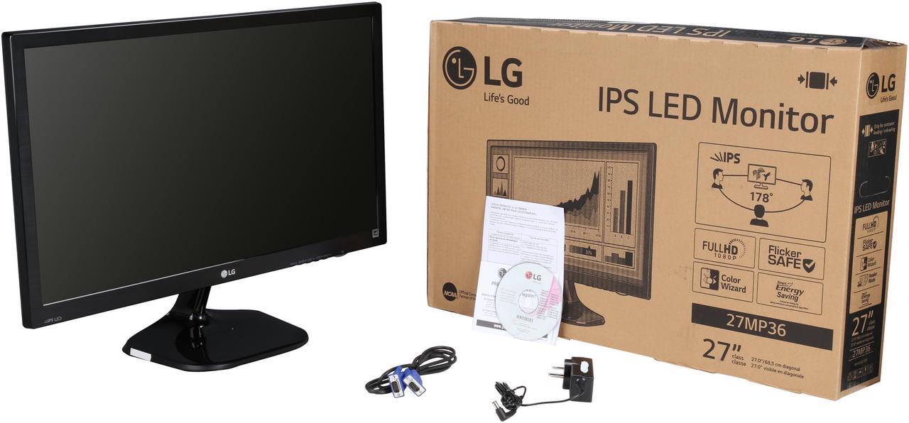 Alt view image 9 of 8 - LG 27MP36HQ-B 27" IPS Monitor 5ms 1920 x 1080 60Hz 5,000,000:1 Contrast Ratio Flicker Safe Reader Mode and Anti-Glare, 3H Surface Treatment 178/178 Viewing Angle HDMI D-Sub