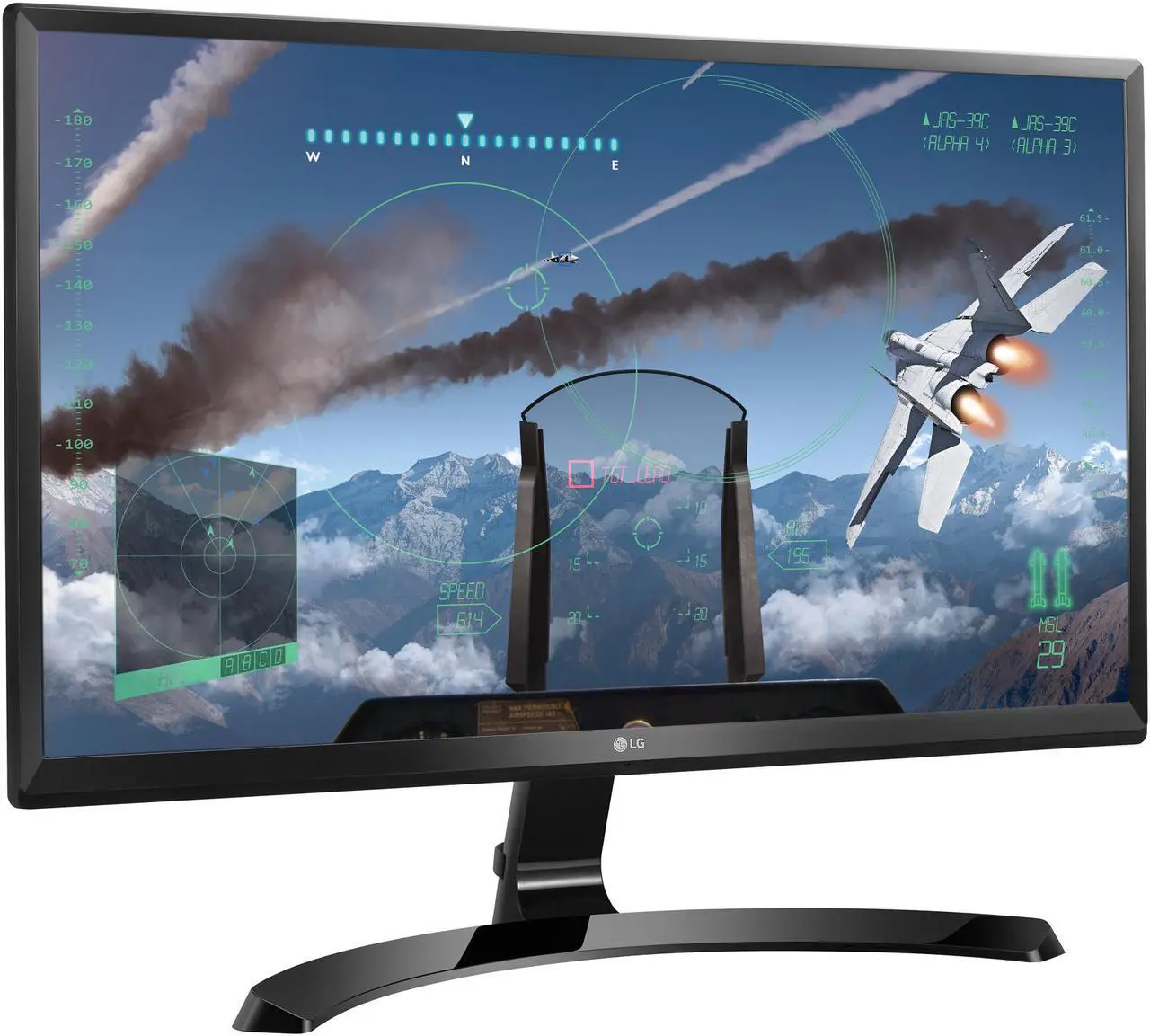 Alt view image 3 of 7 - LG 24UD58-B 24" (Actual size 23.8") Ultra HD 3840 x 2160 4K 60Hz 2xHDMI DisplayPort AMD FreeSync Flicker Safe Anti-Glare LED Backlit IPS Gaming Monitor