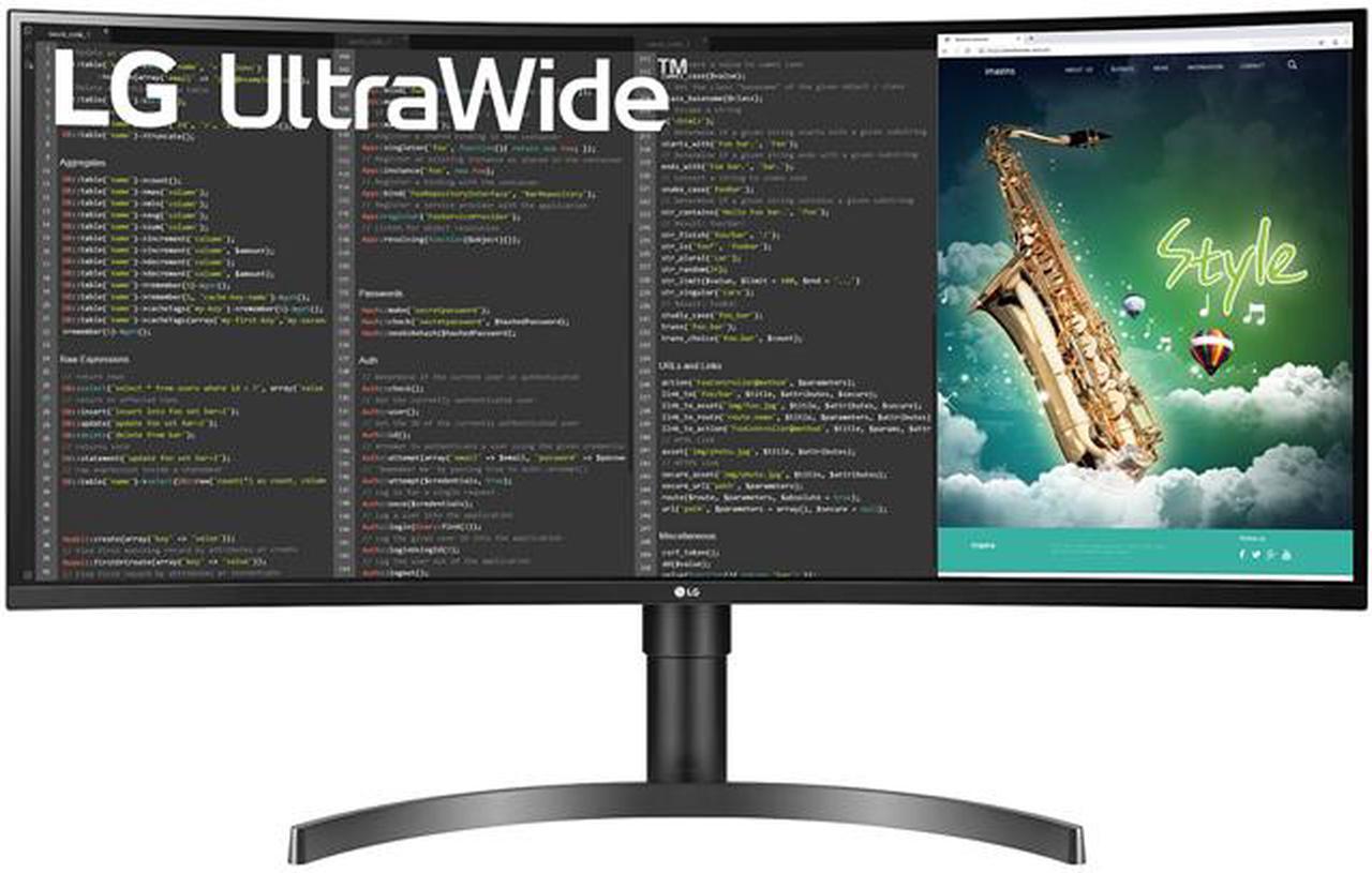 LG 35WN65C-B 35" Class UltraWide QHD 3440 x 1440 100Hz 2xHDMI, DisplayPort HDR VA Curved Monitor