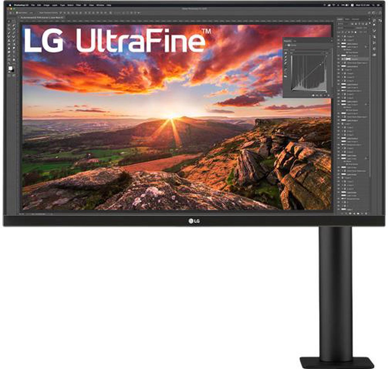 LG UltraFine 27UN880-B 27" UHD 3840 x 2160 (4K) 60 Hz HDMI, DisplayPort, USB, Audio FreeSync (AMD Adaptive Sync) Built-in Speakers IPS USB-C HDR Monitor with Ergo Stand