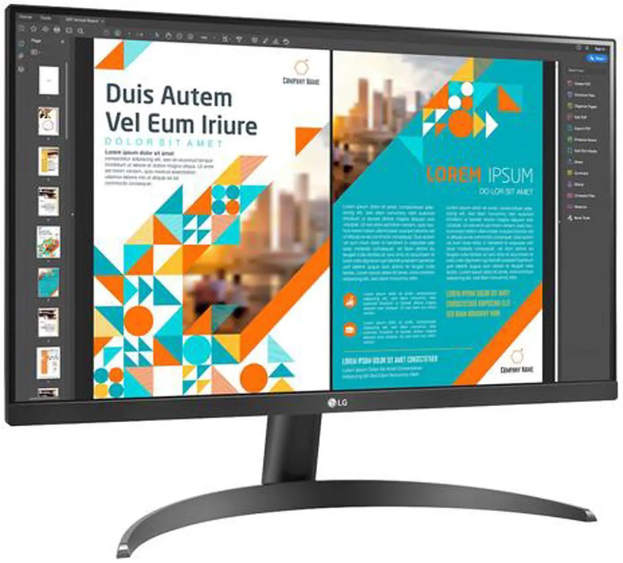 Alt view image 4 of 7 - LG 24" 24QP500-B 2560 x 1440 QHD 2K IPS 75Hz HDR10 AMD FreeSync HDMI DisplayPort VESA Tilt Monitor