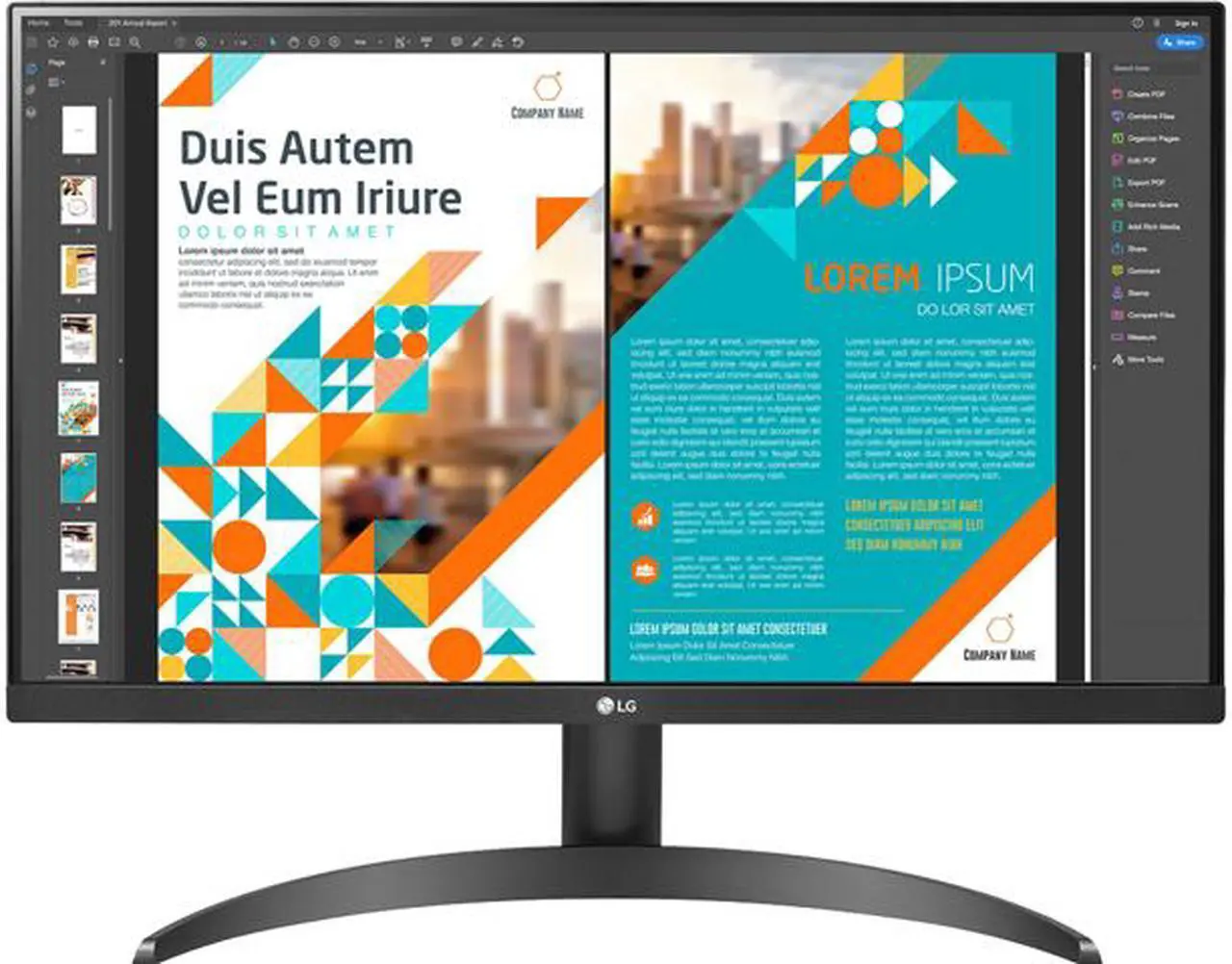 Main image of LG 24" 24QP500-B 2560 x 1440 QHD 2K IPS 75Hz HDR10 AMD FreeSync HDMI DisplayPort VESA Tilt Monitor