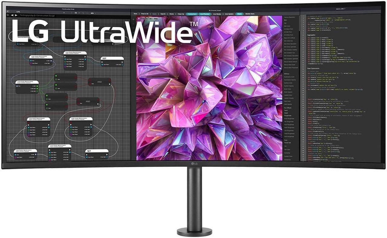 Alt view image 2 of 15 - LG 37.5" 75 Hz IPS Gaming Monitors 5 ms (GtG) AMD FreeSync™ Curved 38WQ88C-W