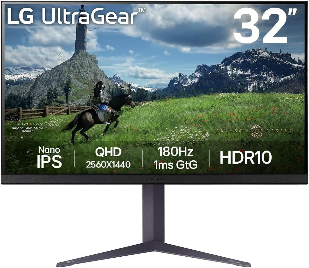 Main image of LG 32GS85Q-B - 32” Ultragear™ QHD Nano IPS 180Hz Gaming Monitor | 1ms (GtG), HDR10