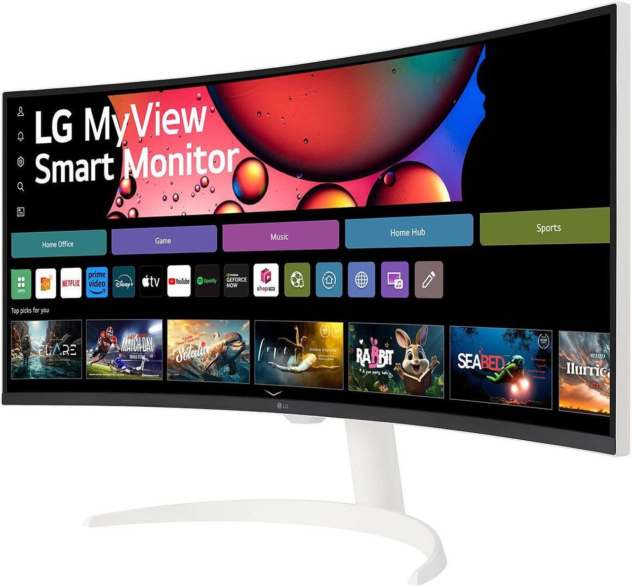 Alt view image 4 of 10 - LG MyView Smart 34” 21:9 Curved 1800R WQHD (3440x1440) 100Hz with webOS, 34SR65QC-W