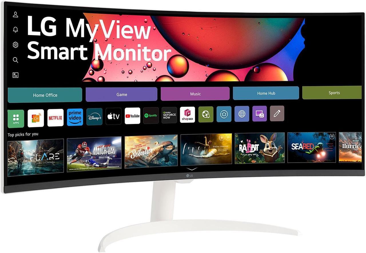 Alt view image 5 of 10 - LG MyView Smart 34” 21:9 Curved 1800R WQHD (3440x1440) 100Hz with webOS, 34SR65QC-W