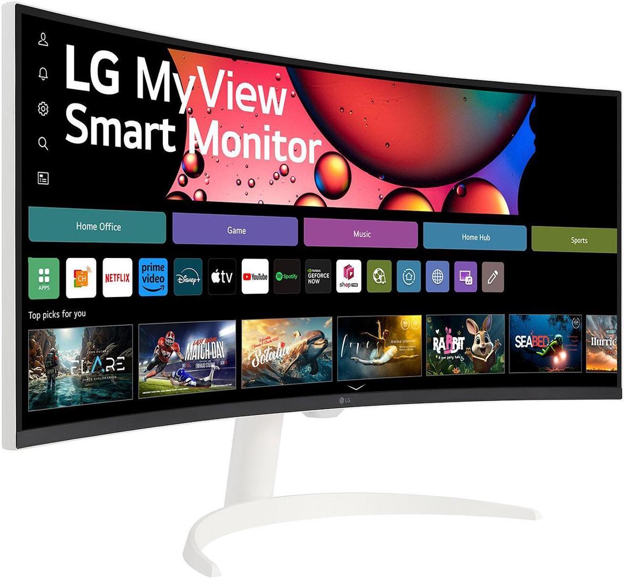 Alt view image 6 of 10 - LG MyView Smart 34” 21:9 Curved 1800R WQHD (3440x1440) 100Hz with webOS, 34SR65QC-W