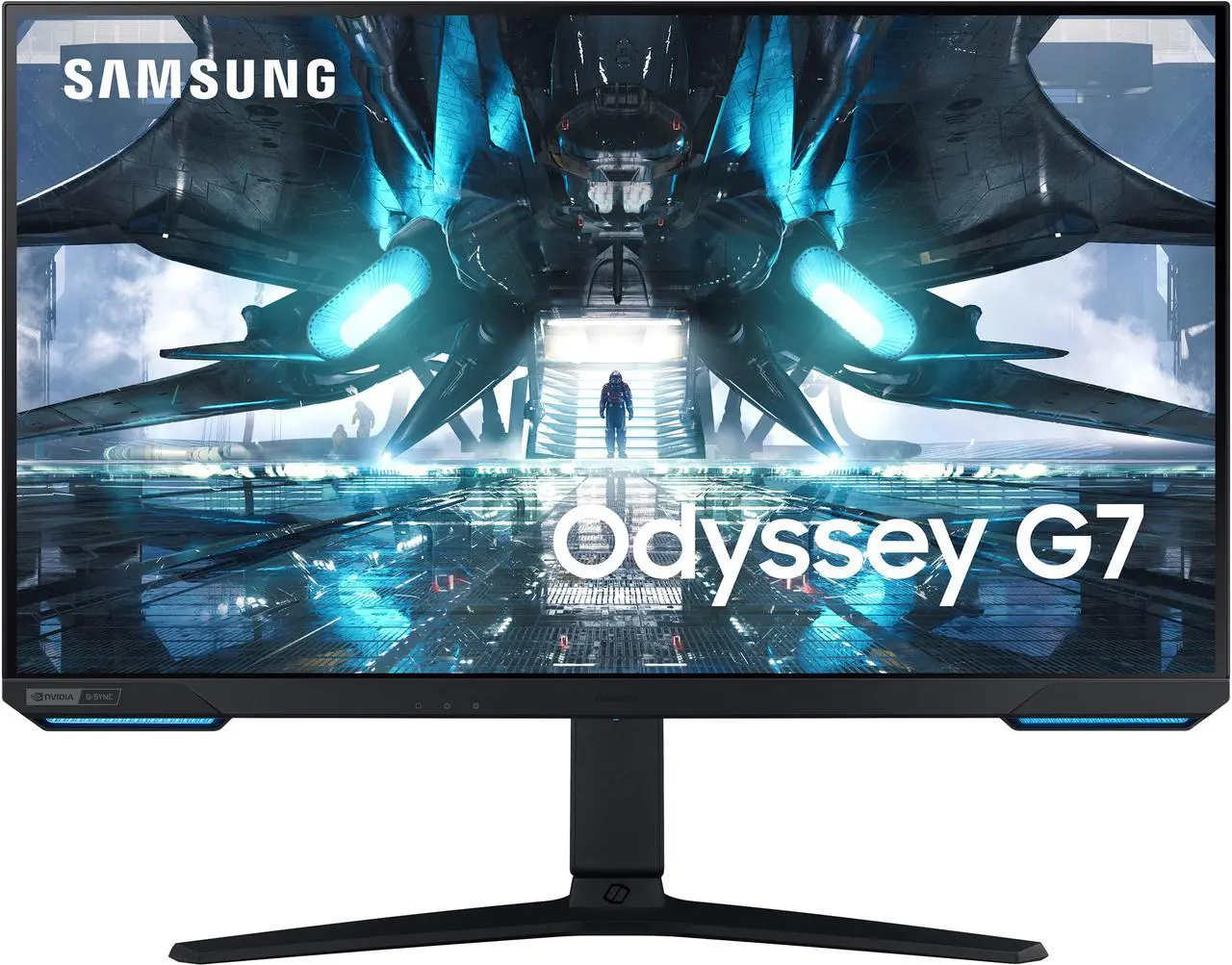 Main image of Samsung Odyssey G7 LS28AG700NNXZA 28" 3840 x 2160 (4K) 144Hz IPS DisplayHDR 400 1ms (GTG) FreeSync Premium Pro G-Sync Compatible DisplayPort HDMI 2.1 USB Swivel Pivot Height Adjust Tilt VESA Gaming Monitor
