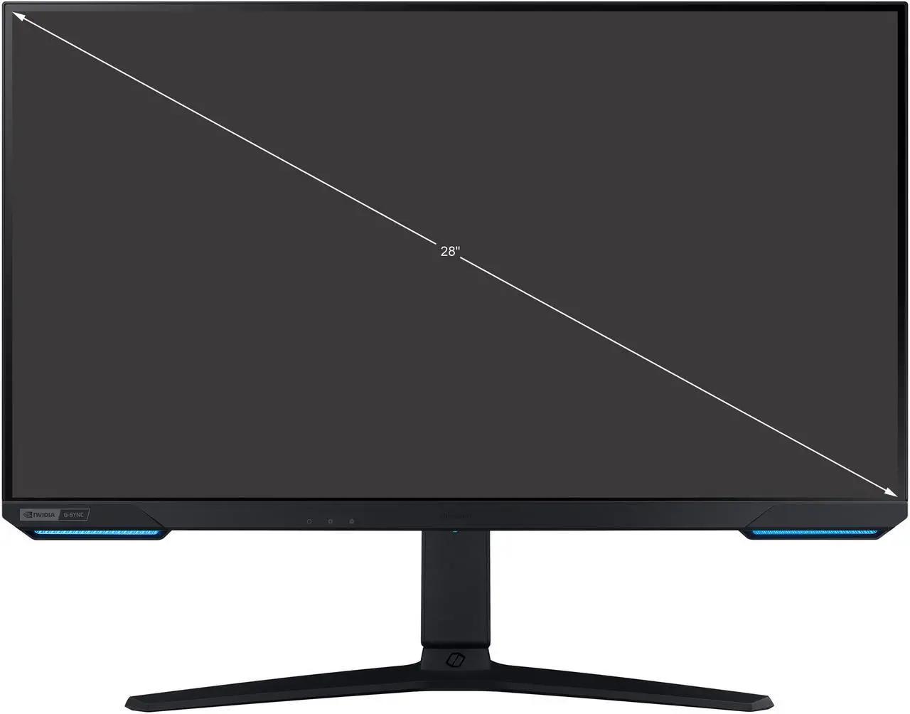 Alt view image 2 of 14 - Samsung Odyssey G7 LS28AG700NNXZA 28" 3840 x 2160 (4K) 144Hz IPS DisplayHDR 400 1ms (GTG) FreeSync Premium Pro G-Sync Compatible DisplayPort HDMI 2.1 USB Swivel Pivot Height Adjust Tilt VESA Gaming Monitor
