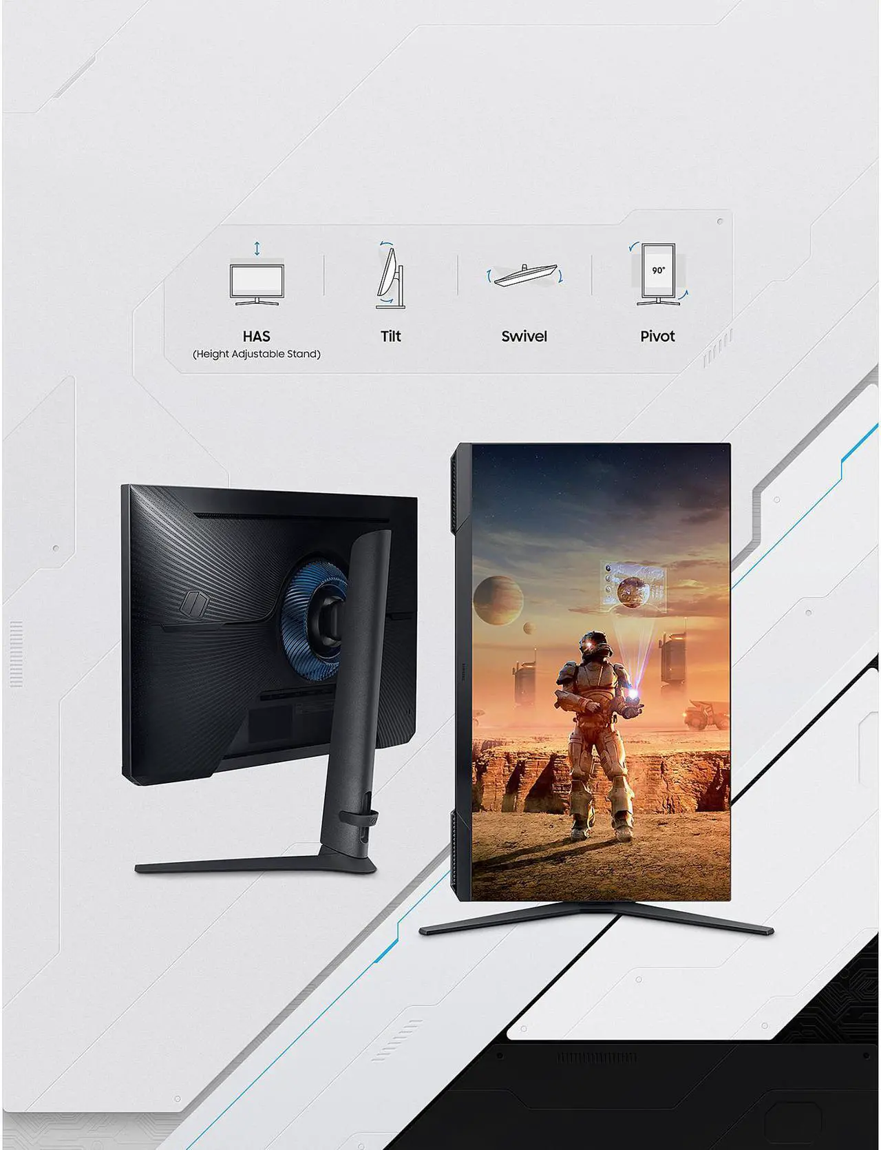 Alt view image 18 of 20 - SAMSUNG 24" 165 Hz (Max) VA FHD Gaming Monitor FreeSync Premium (AMD Adaptive Sync) 72% NTSC HDMI, DisplayPort, Audio Odyssey G32A LS24AG320NNXZA
