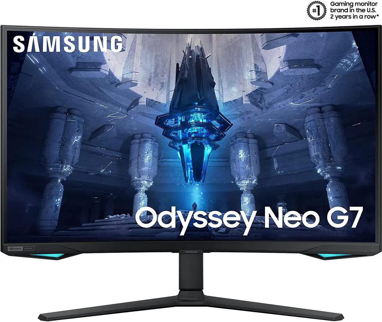 Alt view image 2 of 20 - SAMSUNG 32" 165 Hz VA UHD Gaming Monitor FreeSync Premium Pro (AMD Adaptive Sync) DCI-P3 95% HDMI, DisplayPort, USB, Audio Odyssey Neo G7 LS32BG752NNXGO