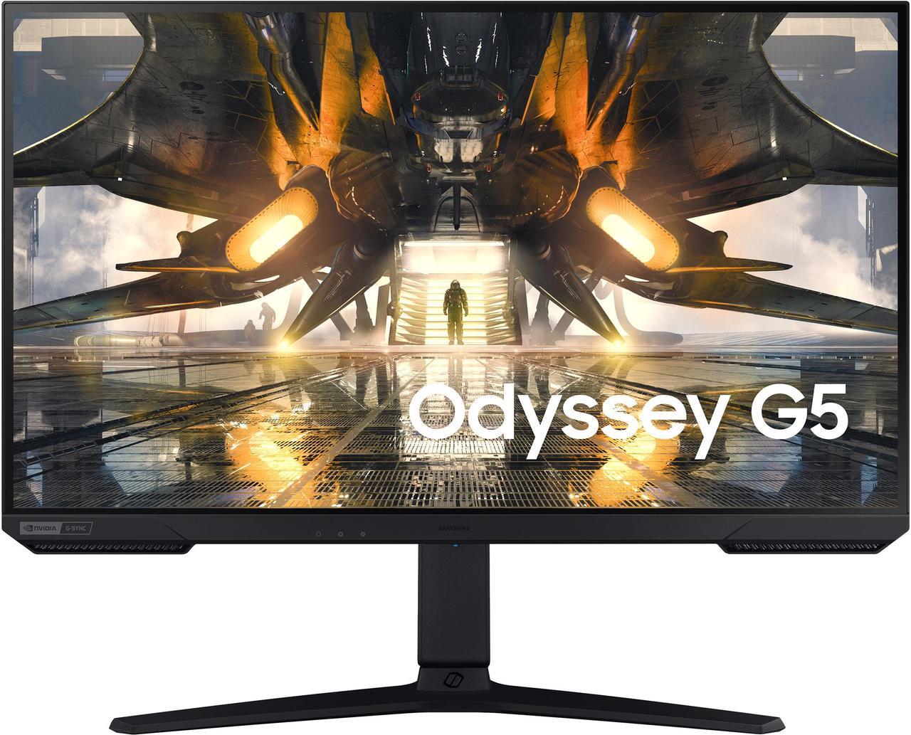 SAMSUNG 27" 165 Hz VA WQHD Gaming Monitor FreeSync Premium (AMD Adaptive Sync) 2560 x 1440 (2K) HDMI, DisplayPort, Audio Odyssey G55A LS27AG550ENXZA