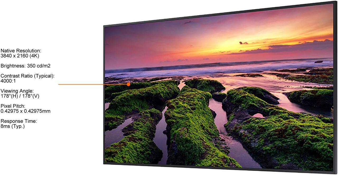 Alt view image 4 of 9 - Samsung QB75B Black 75" 8ms (Typ.) 3840 x 2160 (4K) Display 4000:1 Built-in Speaker