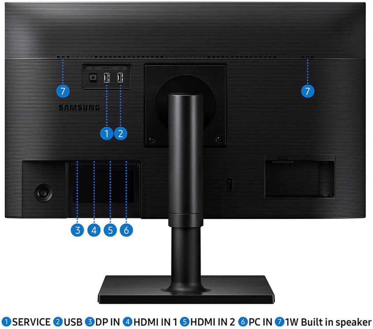 Alt view image 5 of 5 - SAMSUNG 24" (23.8" Viewable) 75 Hz IPS FHD Monitor 5 ms T45F F24T450FZN