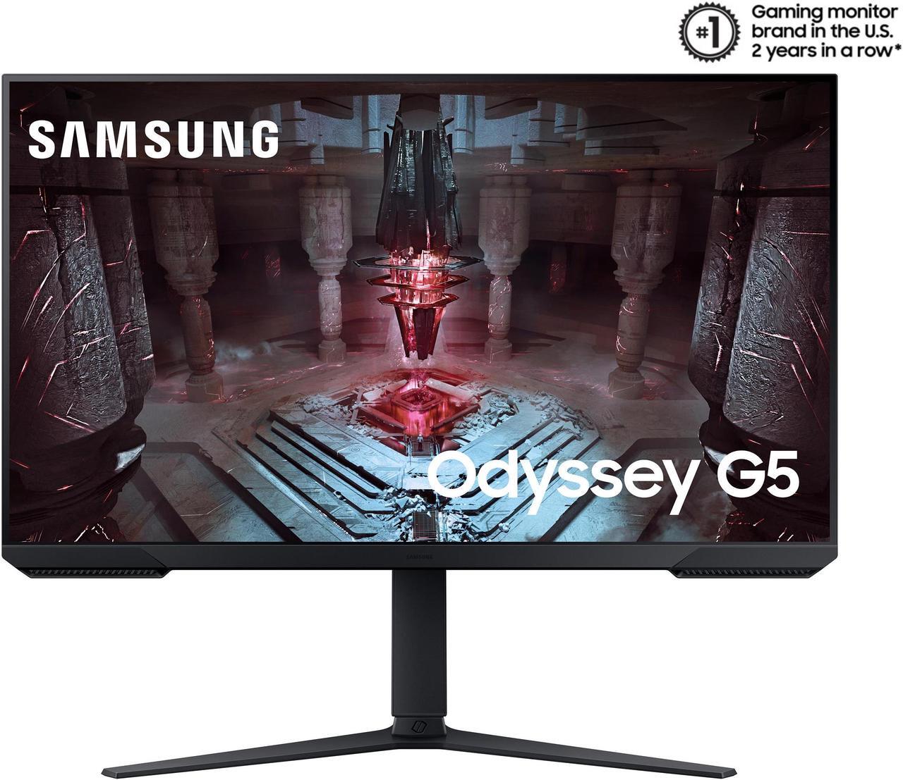Alt view image 2 of 20 - SAMSUNG Odyssey G5 27" QHD 165Hz HDR10 FreeSync Premium 2560 x 1440 (2K) gaming monitor LS27CG512E