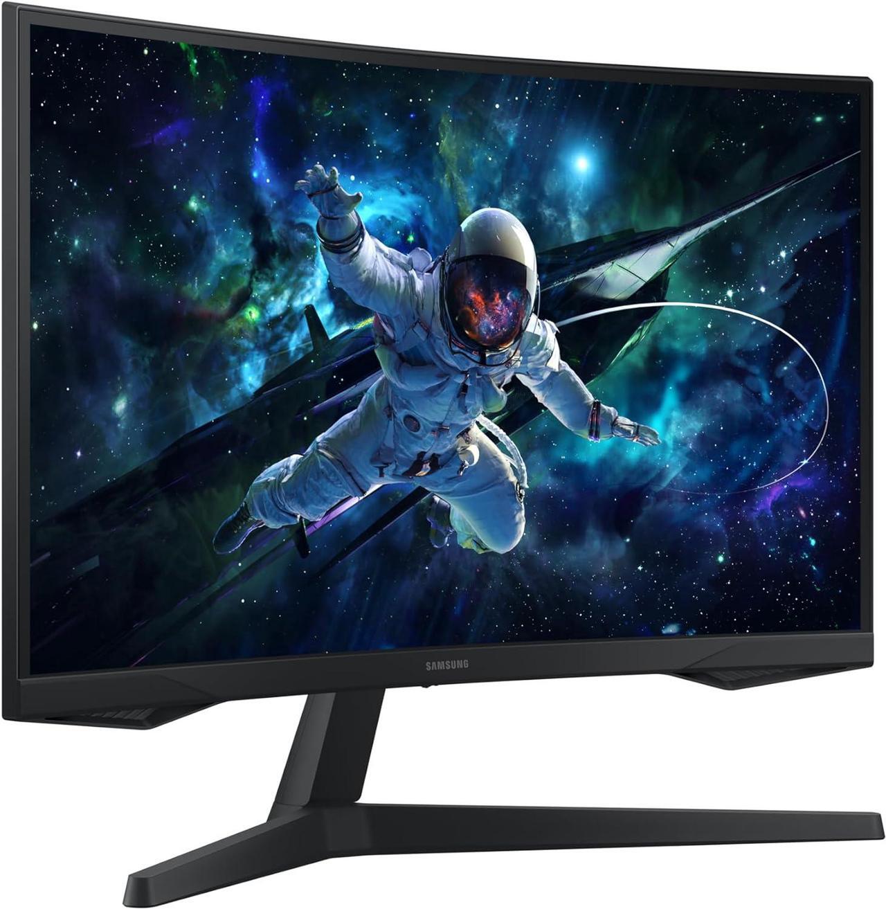 Alt view image 2 of 8 - SAMSUNG 27-Inch Odyssey G55C Series QHD 1000R Curved Gaming Monitor, 1ms(MPRT), HDR10, 165Hz, AMD Radeon FreeSync, Eye Care, LS27CG552ENXZA
