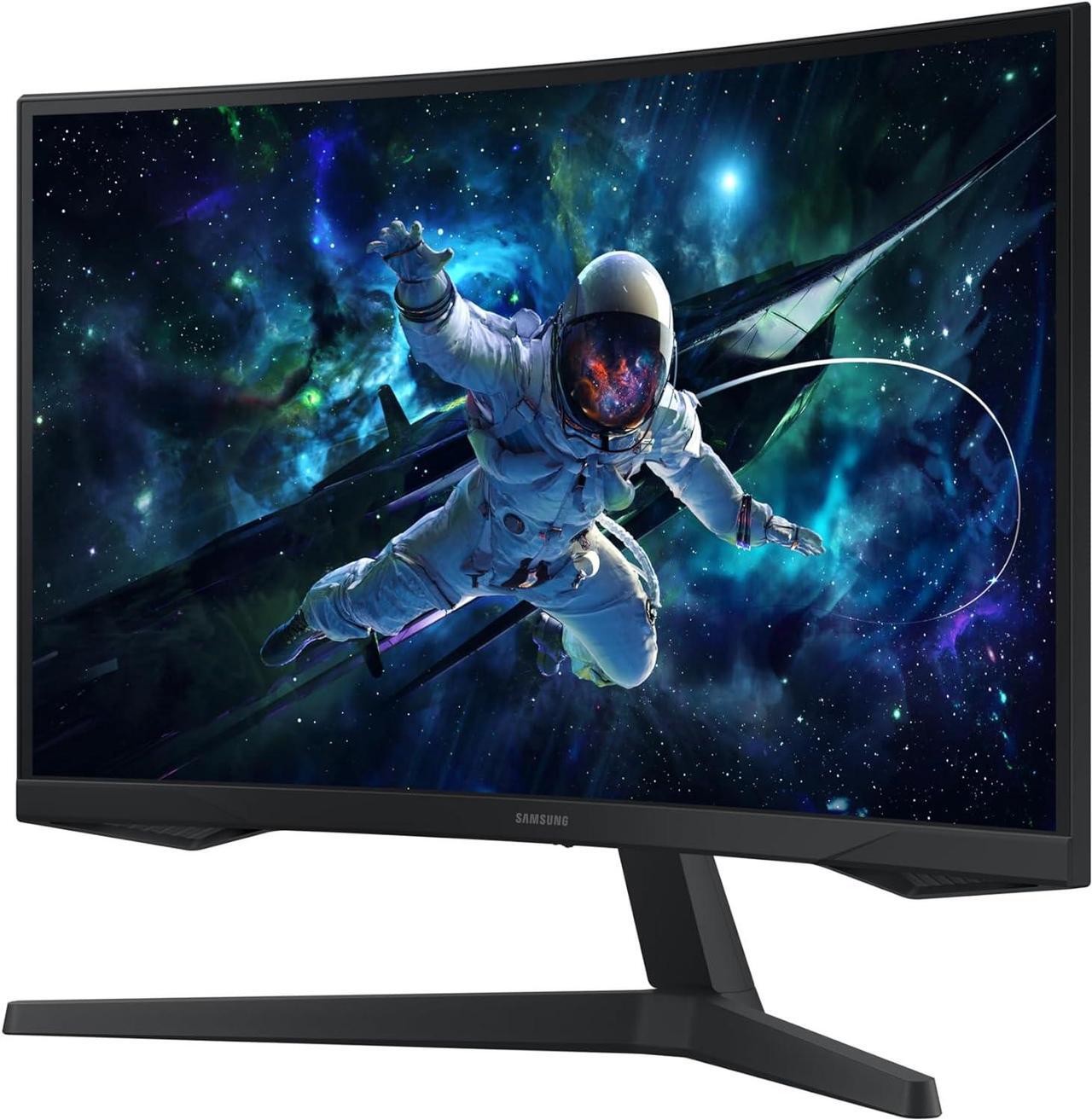 Alt view image 3 of 8 - SAMSUNG 27-Inch Odyssey G55C Series QHD 1000R Curved Gaming Monitor, 1ms(MPRT), HDR10, 165Hz, AMD Radeon FreeSync, Eye Care, LS27CG552ENXZA