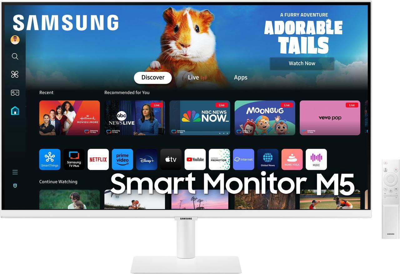 Samsung 32" Smart Monitor M5 (M50D) FHD with Streaming TV and Speakers - White - LS32DM501ENXZA