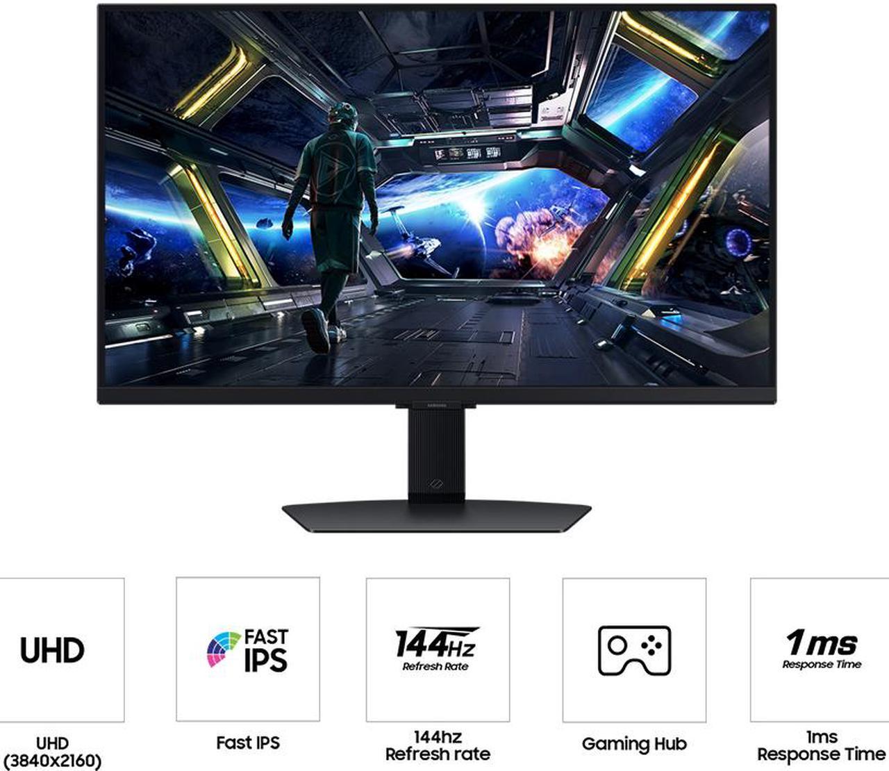Alt view image 5 of 10 - Samsung 27" Odyssey G7 (G70D) 4K UHD IPS 144Hz 1ms(GtG) Smart Gaming Monitor - LS27DG702ENXZA