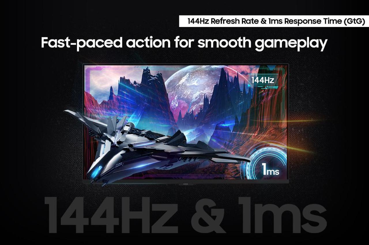 Alt view image 9 of 10 - Samsung 27" Odyssey G7 (G70D) 4K UHD IPS 144Hz 1ms(GtG) Smart Gaming Monitor - LS27DG702ENXZA