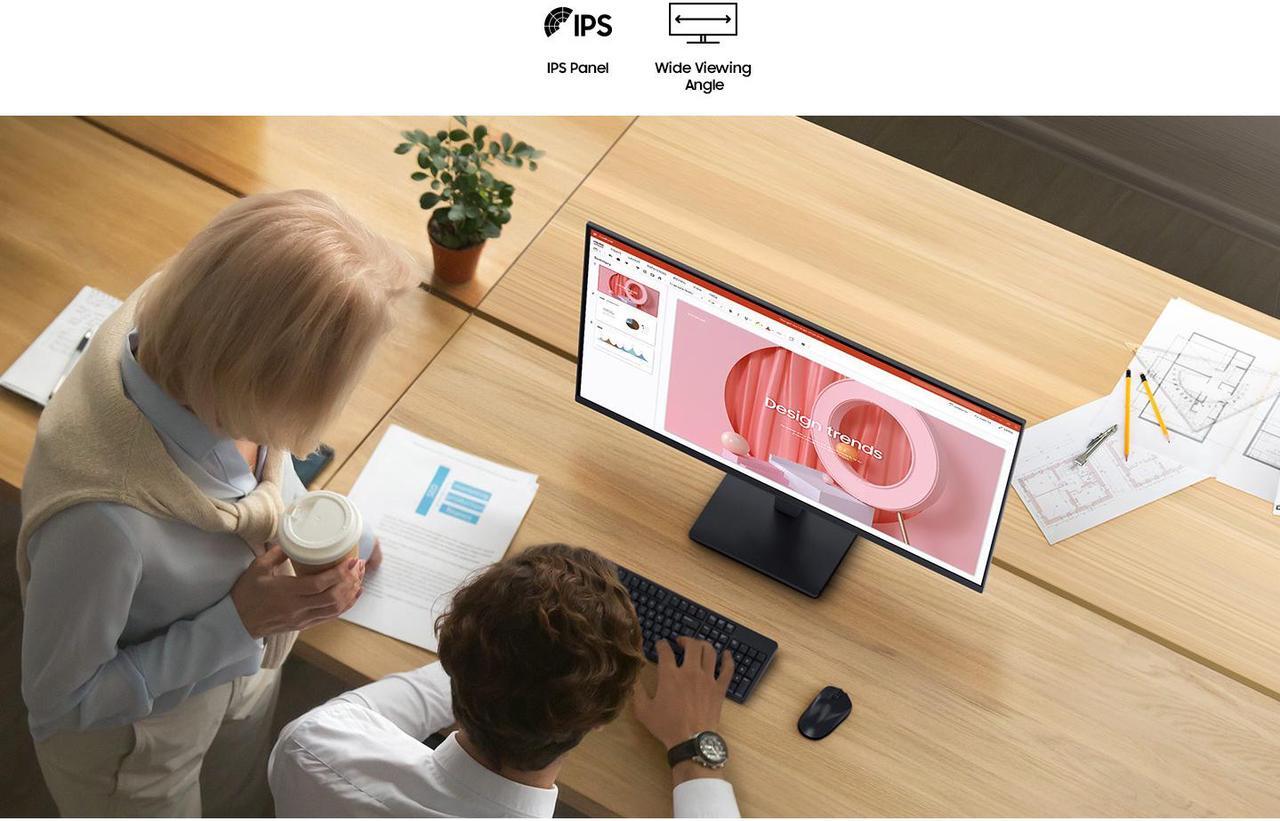 Alt view image 11 of 13 - SAMSUNG 24" 100 Hz IPS FHD Monitor 5 ms Flat Panel S30GD LS24D300GANXZA