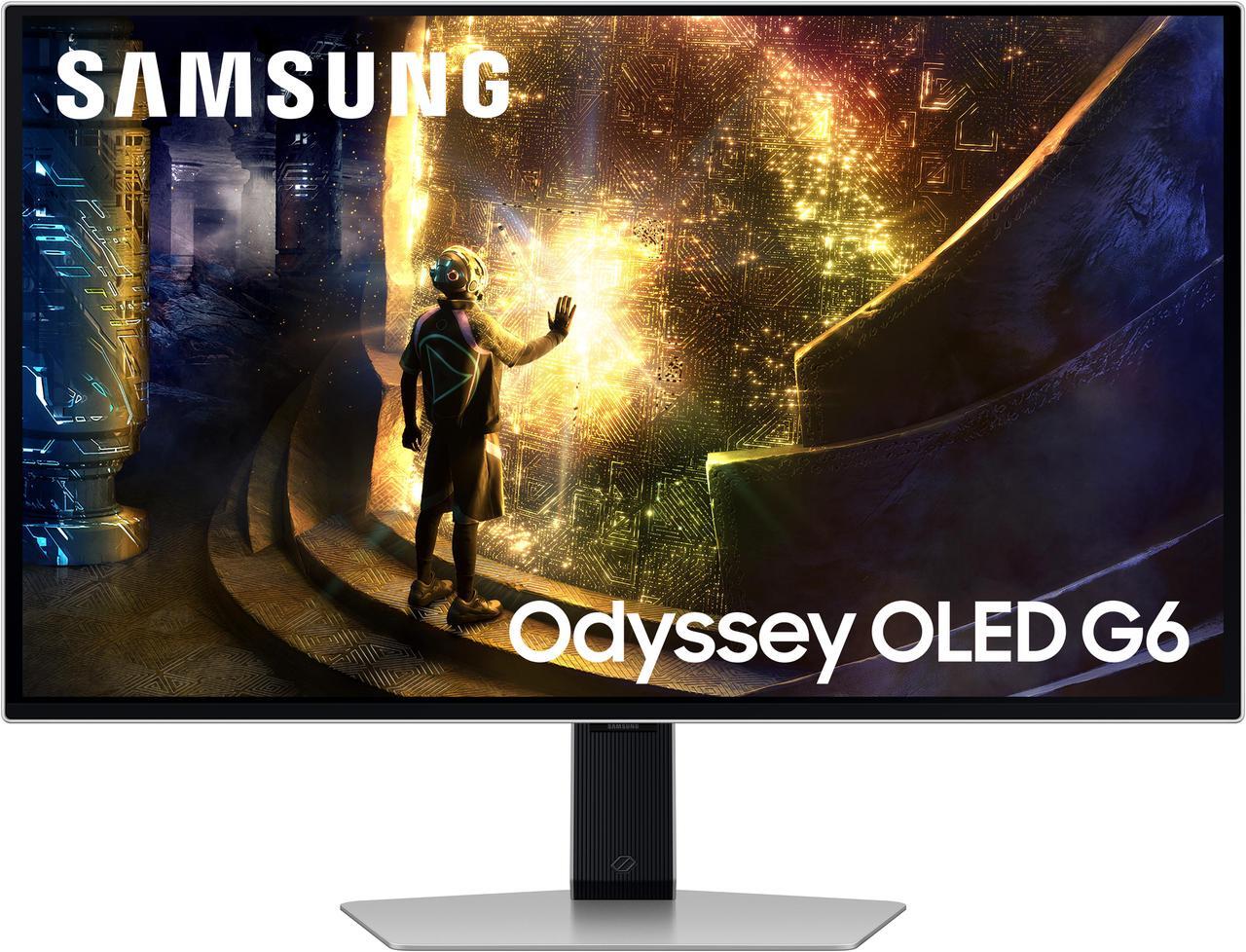 Main image of Samsung 27" Odyssey OLED G6 (G61SD) QHD 240Hz 0.03ms FreeSync Premium Pro Gaming Monitor with Sleek Metal Design - LS27DG610SNXZA